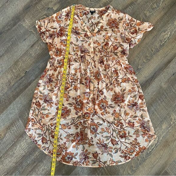 TORRID Top Hi Lo Lexie Babydoll Floral Flowy Size 1 - Picture 9 of 12
